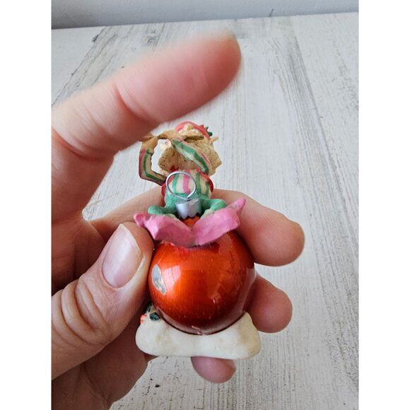 Enesco tiddles ornament elf fiddle vintage figurine 1990 ziminecki Xmas decor - Picture 7 of 10